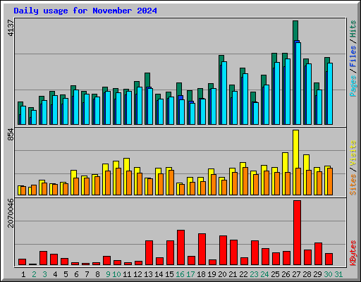 Daily usage for November 2024