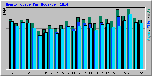 Hourly usage for November 2014