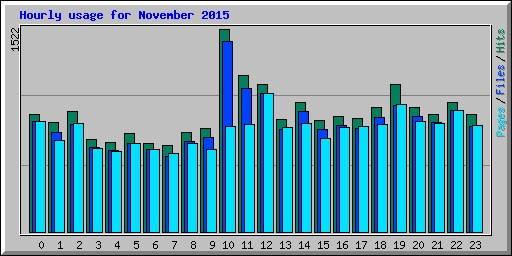 Hourly usage for November 2015