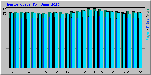 Hourly usage for June 2020