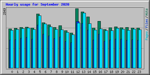 Hourly usage for September 2020