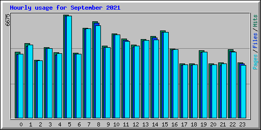 Hourly usage for September 2021