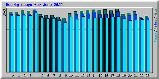 Hourly usage for June 2025