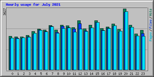 Hourly usage for July 2021