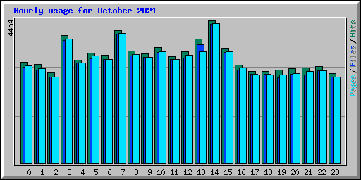 Hourly usage for October 2021