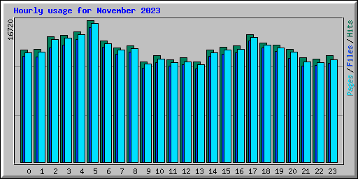 Hourly usage for November 2023