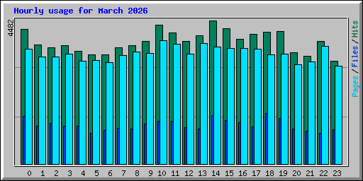 Hourly usage for March 2026